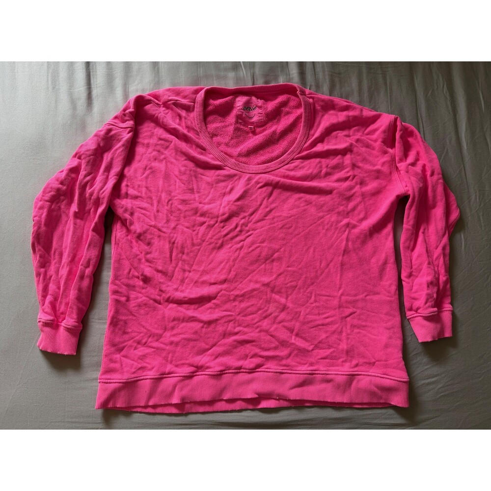 Aerie Endless Summer Crew Sweatshirt Tropadelic Hot Pink S/P - Picture 2 of 7